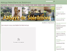 Tablet Screenshot of abbayedesoleilmont.be